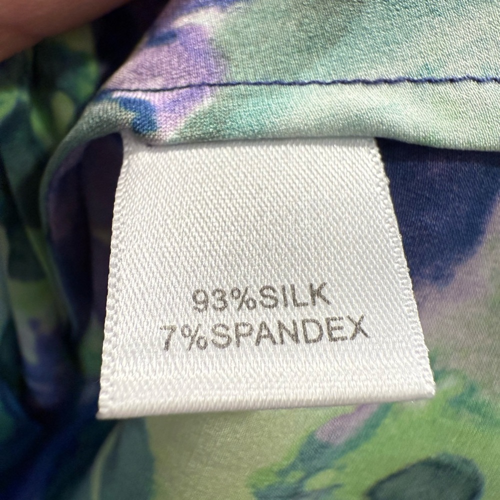 St. John Multicolor Floral silk Top - Picture 5 of 6
